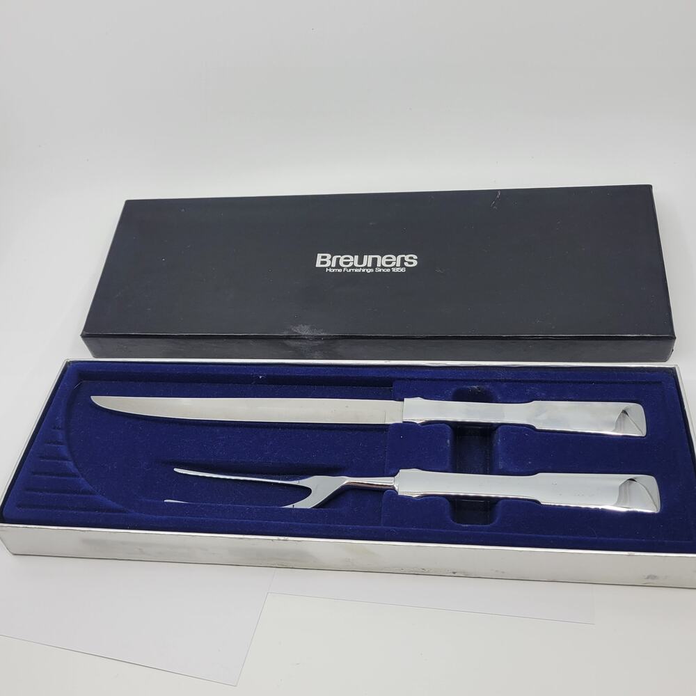 Vintage Towle Carving Set in Original Box Stainless Steel